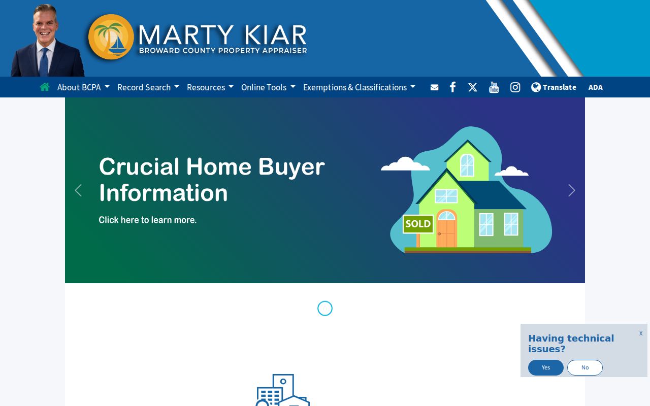 Broward Property Appraiser search used in the Parkland residents directory